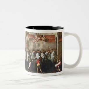 Caneca De Café Em Dois Tons Procissão das relíquias do Brescian santamente