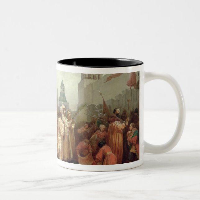 Caneca De Café Em Dois Tons Procissão de domingo de palma (Direita)