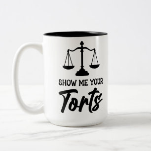 Caneca De Café Em Dois Tons Procurador Personalizado "Mostre-me as Tuas Tortas