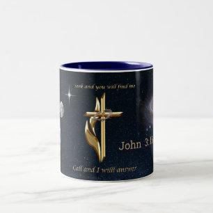 Caneca De Café Em Dois Tons Procure e me encontrará.