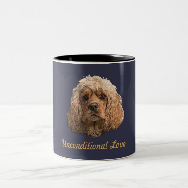 Caneca De Café Em Dois Tons produtos Cocker Spaniel (Centro)