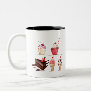 Caneca De Café Em Dois Tons Produtos de pastelaria, pastelaria, Cupcakes e pas