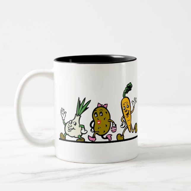 Caneca De Café Em Dois Tons Produtos hortícolas (Esquerda)