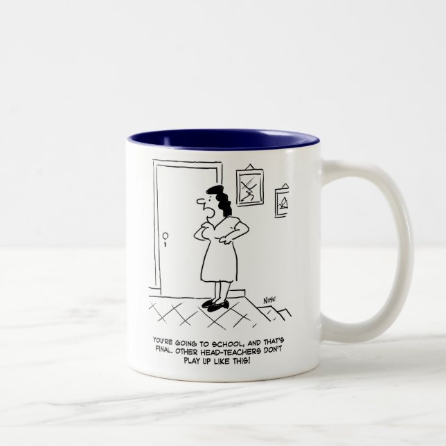 Caneca De Café Em Dois Tons Professor chefe é mandado ir à escola (Direita)