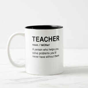 Caneca De Café Em Dois Tons Professor conhecido 'texCHAri' Uma pessoa que o aj