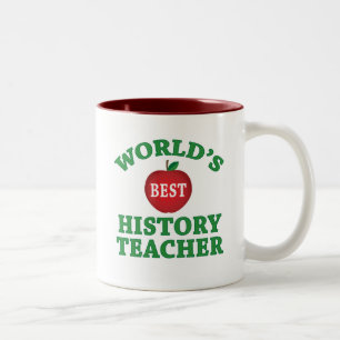 Caneca De Café Em Dois Tons Professor da história do mundo o melhor
