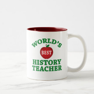 Caneca De Café Em Dois Tons Professor da história do mundo o melhor