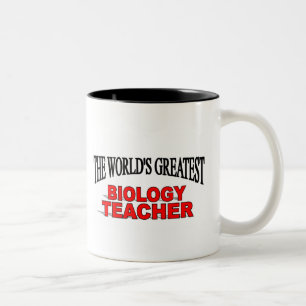 Caneca De Café Em Dois Tons Professor de biologia do mundo o grande