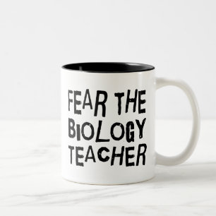 Caneca De Café Em Dois Tons Professor de biologia engraçado