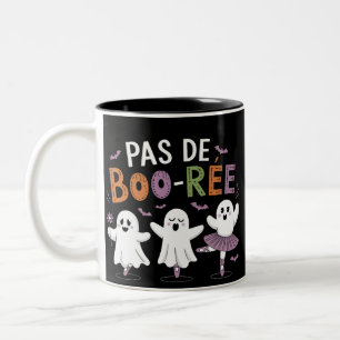 Caneca De Café Em Dois Tons Professor de Dança de Balé Fantasma Pas de BOO-ree