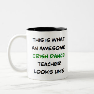 Caneca De Café Em Dois Tons professor de dança irlandês incrível