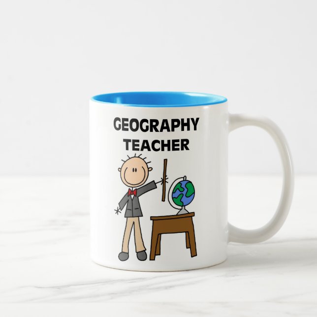 Caneca De Café Em Dois Tons Professor de Geografia (Direita)