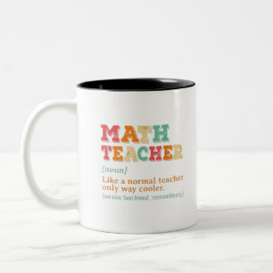 Caneca De Café Em Dois Tons Professor De Matemática Como Professor Normal Apen