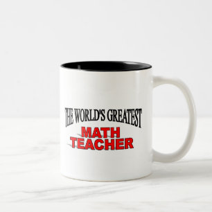 Caneca De Café Em Dois Tons Professor de matemática do mundo o grande