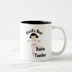 Caneca De Café Em Dois Tons Professor de melhor dança do mundo