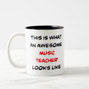 Caneca De Café Em Dois Tons professor de música impressionante