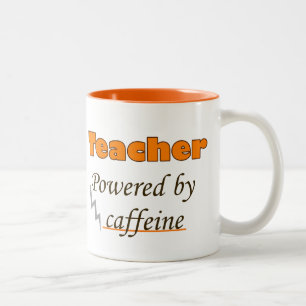 Caneca De Café Em Dois Tons Professor equipado com cafeína