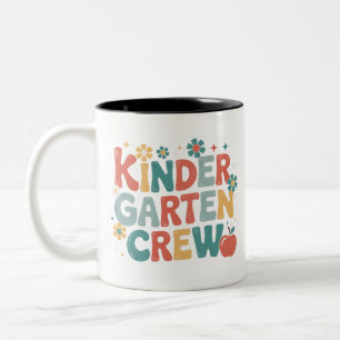 Caneca De Café Em Dois Tons Professor Equipe de Volta às Aulas Jardim de Infân