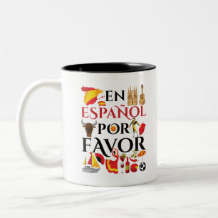 Caneca De Café Em Dois Tons Professor Espanol Por Favor