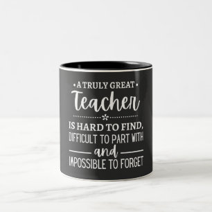 Caneca De Café Em Dois Tons professor Gift, um verdadeiro professor Excelente