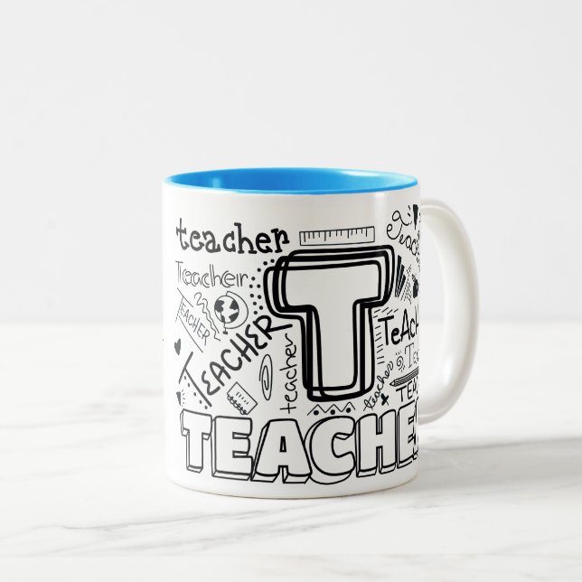 Caneca De Café Em Dois Tons Professor Mug (Frente Esquerda)