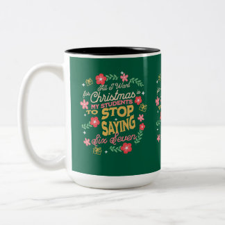 Caneca De Café Em Dois Tons Professor Natal Engraçado Alunos Param de Dizer 6