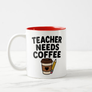 Caneca De Café Em Dois Tons Professor Precisa de Café Presente de Café para Pr