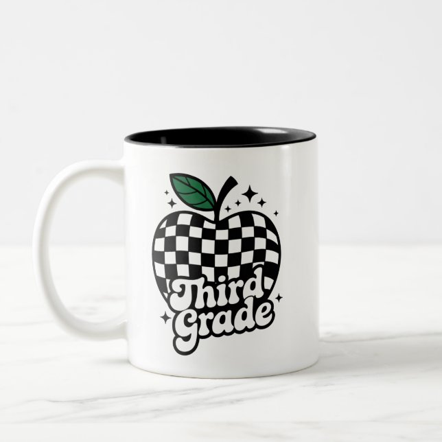 Caneca De Café Em Dois Tons Professor Terceira Série 3º Volta às Aulas (Esquerda)