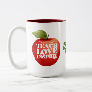 Caneca De Café Em Dois Tons Professora Apreciação Ensino Amor Inspira Café Mug