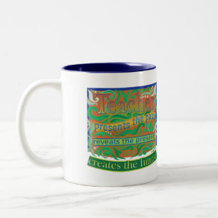 Caneca De Café Em Dois Tons Professora cria o futuro / Apreciação do Professor