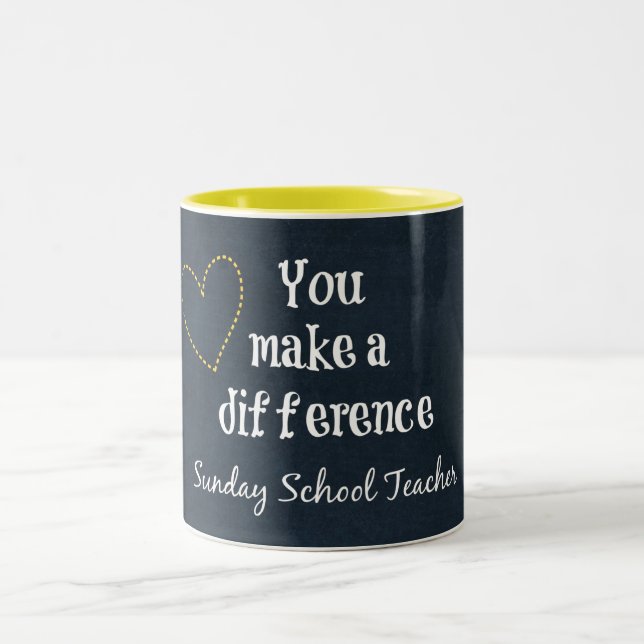 Caneca De Café Em Dois Tons Professora da Escola de Domingo (Centro)