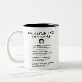 Caneca De Café Em Dois Tons PROFESSORES ENTENDIDOS - Humor Acadêmico Engraçado