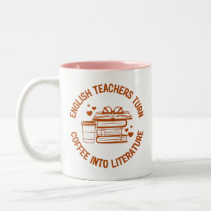 Caneca De Café Em Dois Tons Professores Ingleses Café Amam Cotação Encantada