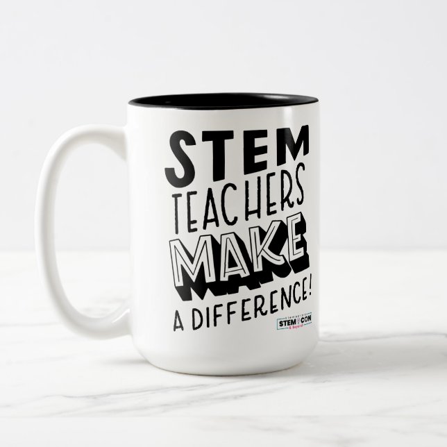 Caneca De Café Em Dois Tons Professores STEM fazem diferença (Esquerda)