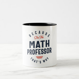 Caneca De Café Em Dois Tons Profissão de Professor de Matemática