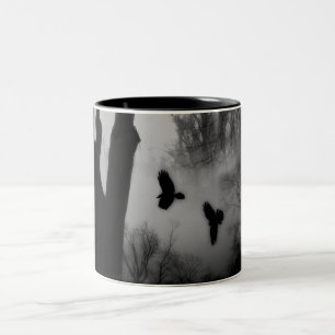 Caneca De Café Em Dois Tons Profundo Na Floresta