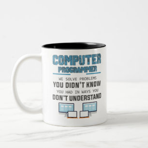 Caneca De Café Em Dois Tons Programador desenvolvedor cientista da computaçã