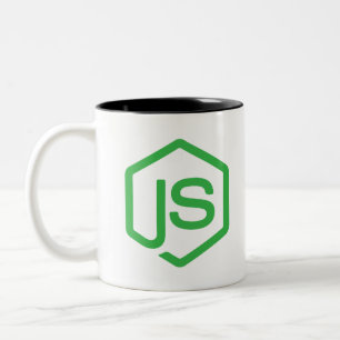 Caneca De Café Em Dois Tons Programador web do Javascript do logotipo de