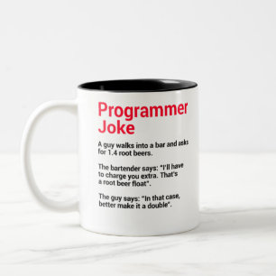 Caneca De Café Em Dois Tons Programmer Joke-De1gB