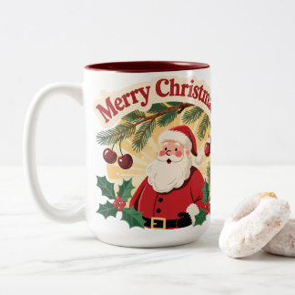 Caneca De Café Em Dois Tons Projeto de Férias Feliz Natal