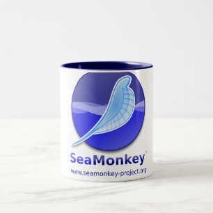 Caneca De Café Em Dois Tons Projeto de SeaMonkey - logotipo vertical