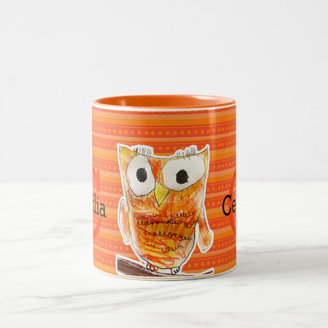 Caneca De Café Em Dois Tons Projeto feito sob encomenda da arte da juventude (Centro)