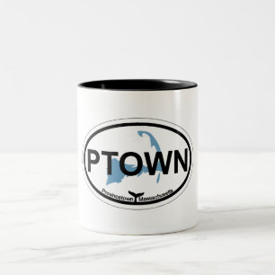 Caneca De Café Em Dois Tons Projeto oval de Provincetown