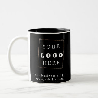Caneca De Café Em Dois Tons Promocional de logotipo comercial Dourado