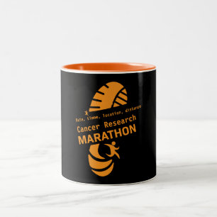 Caneca De Café Em Dois Tons Promocional de maratona de caridade