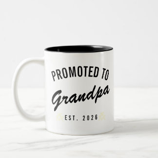 Caneca De Café Em Dois Tons Promovido a Avô Est. 2026