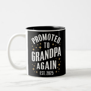 Caneca De Café Em Dois Tons Promovido a Avô Novamente 2025 Logo Avô