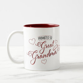 Caneca De Café Em Dois Tons Promovido a foto de bebê com brilho falso de bisav