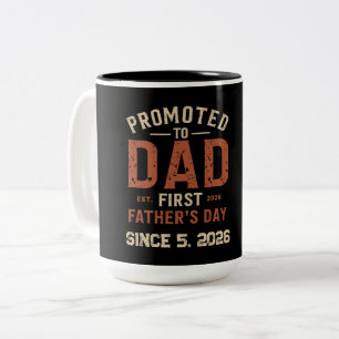 Caneca De Café Em Dois Tons Promovido a Papai Desde 2026 Primeiro Dia dos Pais