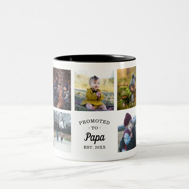 Caneca De Café Em Dois Tons Promovido ao Papa Estabelecido (Centro)